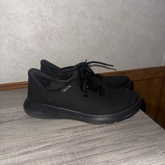 Kizik Madrid Eco Knit Shoes Sneakers Black Slip On Hands Free Womens 7 Mens 5.5 - Picture 1 of 6